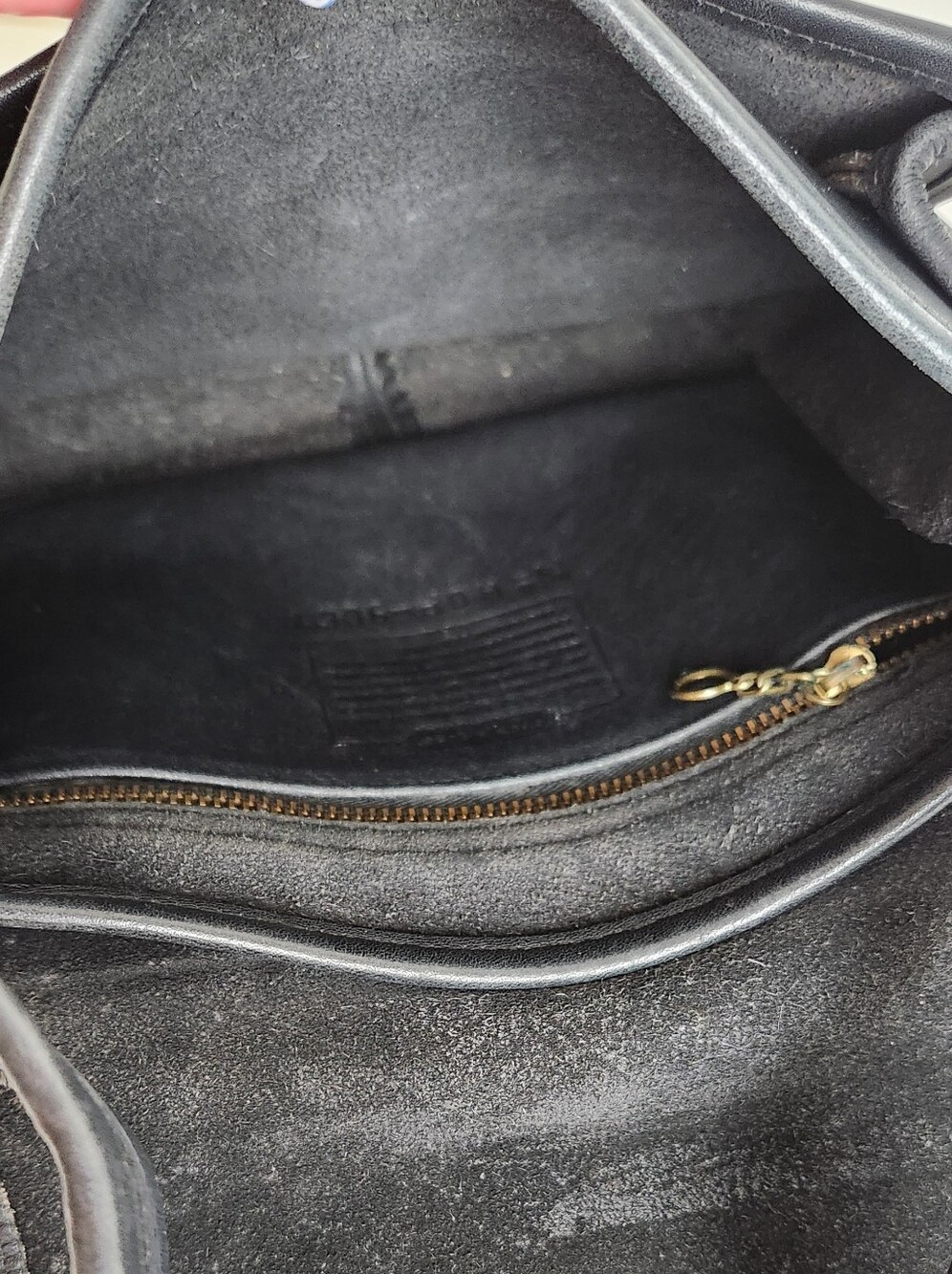 Vintage Black Leather Coach Purse - Picture 12 of 16